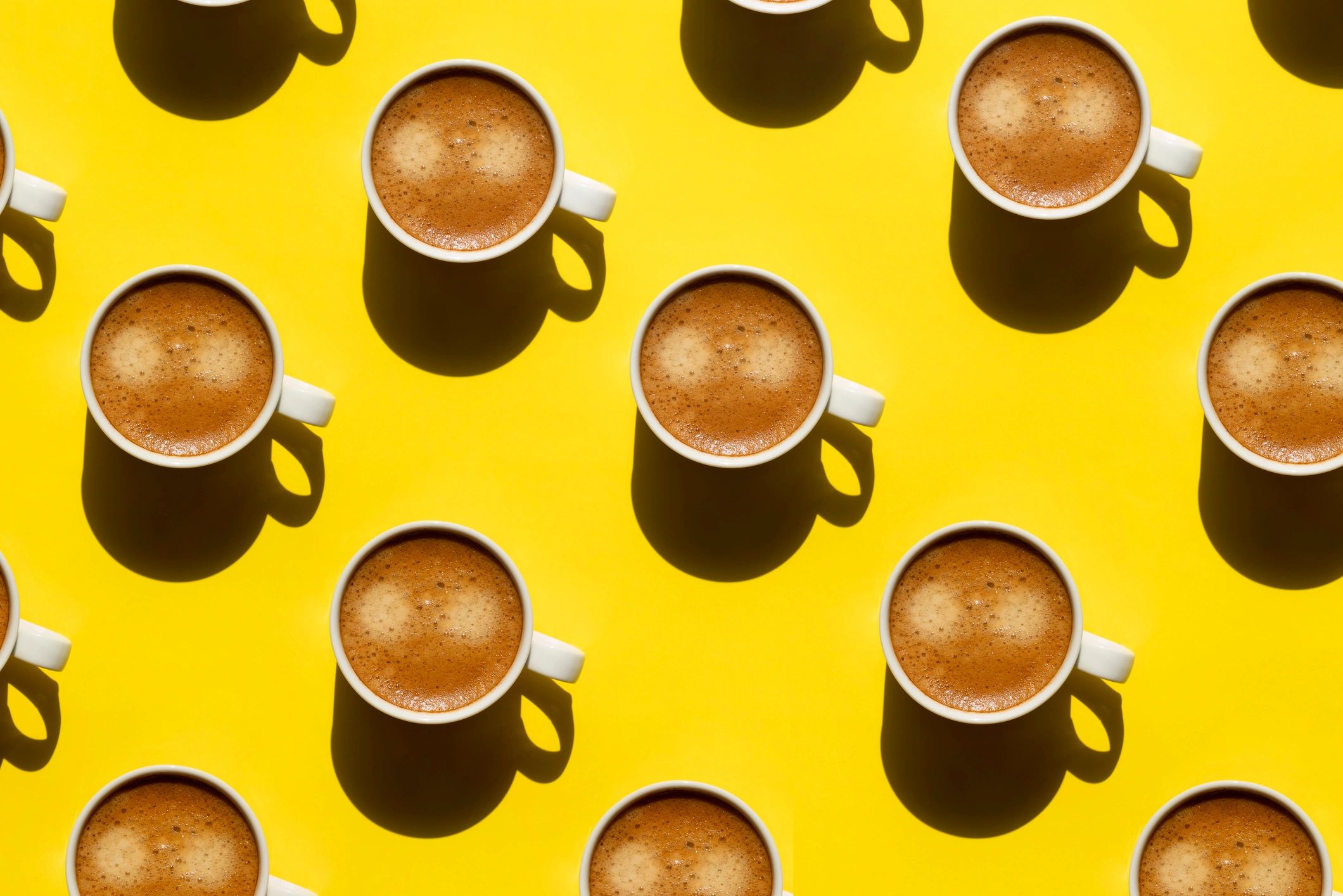 Cup of cappuccino on a bright background