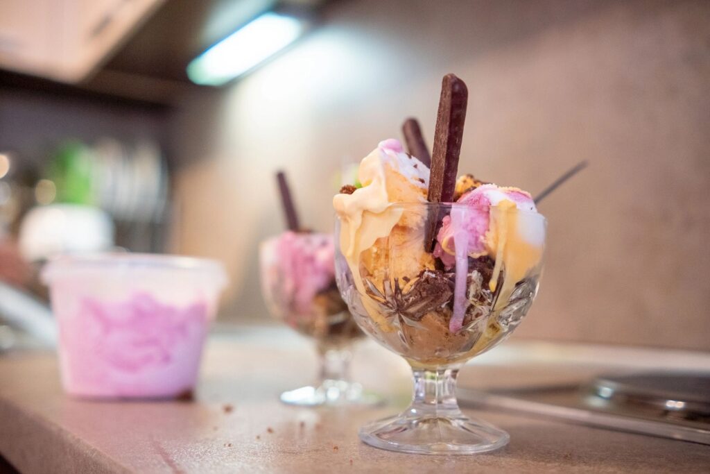 Home made ice cream - Melba